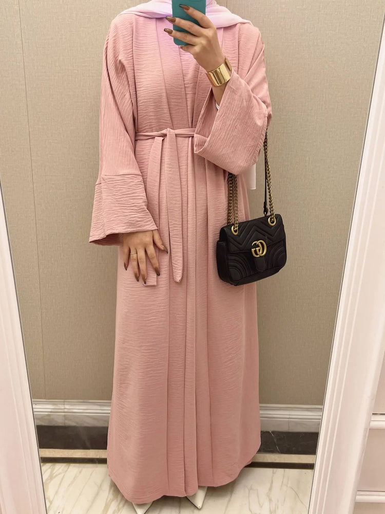 Ramadan Eid Djellaba Suits Abaya Dubai Two pieces Thick Muslim Sets Dress Abaya Dubai Turkey Muslim Islam Abayas With Belt WY604