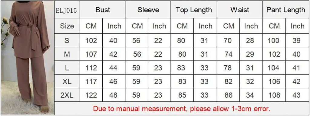 Two-piece Sets Eid Mubarak Women Abaya Turkey Hijab Muslim Dress Caftan Kaftan Islam Clothing Loose Wide Leg Pants Arab Outfits