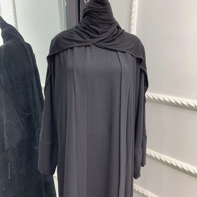 Ramadan Eid Djellaba Suits Abaya Dubai Two pieces Thick Muslim Sets Dress Abaya Dubai Turkey Muslim Islam Abayas With Belt WY604