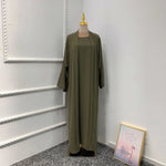 Ramadan Eid Djellaba Suits Abaya Dubai Two pieces Thick Muslim Sets Dress Abaya Dubai Turkey Muslim Islam Abayas With Belt WY604
