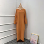 Ramadan Eid Djellaba Suits Abaya Dubai Two pieces Thick Muslim Sets Dress Abaya Dubai Turkey Muslim Islam Abayas With Belt WY604