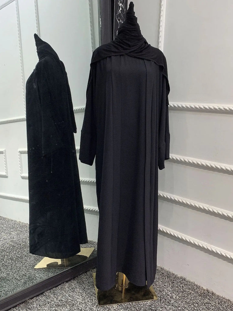 Ramadan Eid Djellaba Suits Abaya Dubai Two pieces Thick Muslim Sets Dress Abaya Dubai Turkey Muslim Islam Abayas With Belt WY604