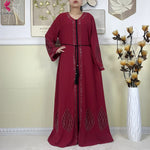 New Muslim Abayas For Women Long Sleeved Dress Dubai Lady Elegant Long Dress Islam Clothing African Abaya Loose Robe With Turban