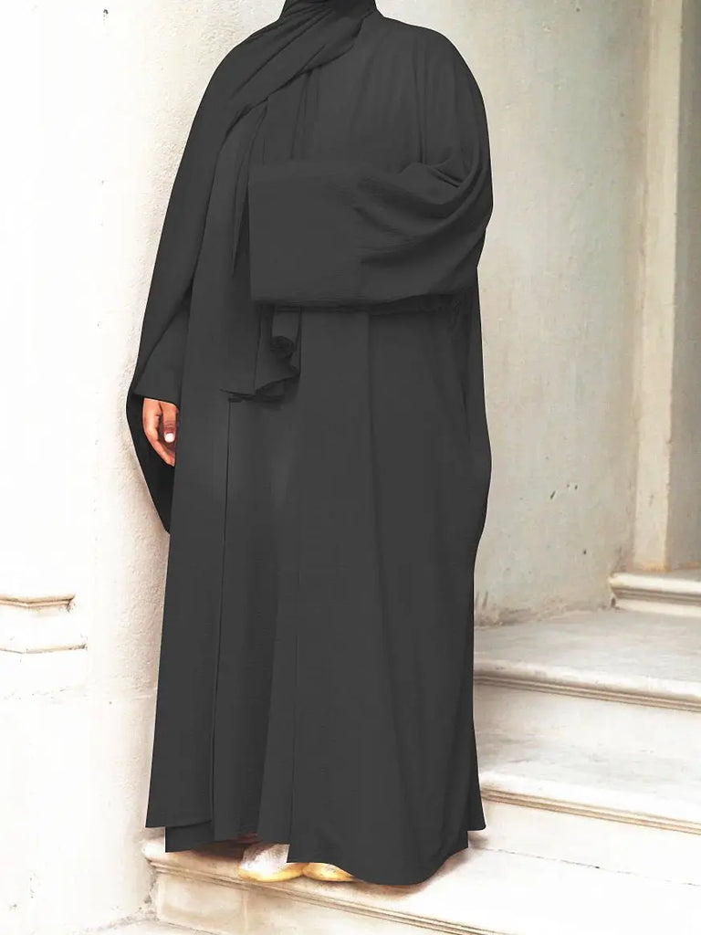 Ramadan Eid Djellaba Suits Abaya Dubai Two pieces Thick Muslim Sets Dress Abaya Dubai Turkey Muslim Islam Abayas With Belt WY604