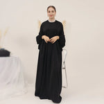 Satin Abaya for Women Shimmer Lantern Sleeve Islamic Hijab Robe Dubai Turkey Modest Outfit Kaftan Ramadan Muslim Long Dress