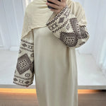 Embroidery Cuff Closed Abaya Dress Muslim Abayas for Women Dubai Luxury Turkey African Dresses Islmaic Clothes Hijab Robe Kaftan
